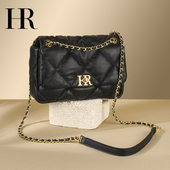 新年礼物hr赫莲娜2026轻奢女包包牛皮包包小香风斜挎单肩腋下真皮