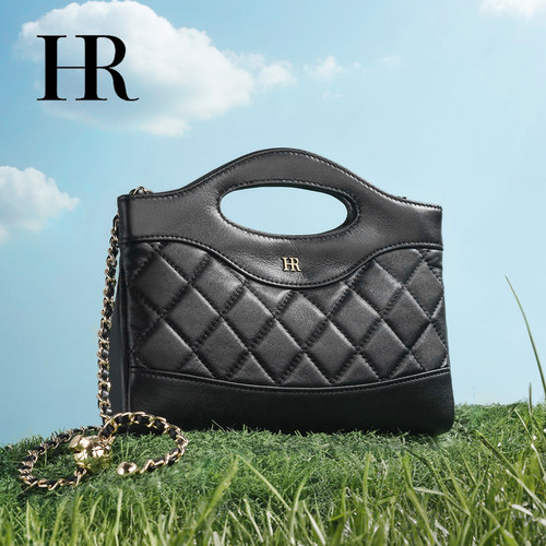 HR赫莲娜菱格包包女2025新款手提包菜篮子链条单肩包女时尚斜挎包
