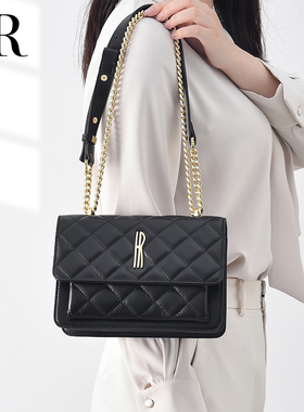新年礼物2026小方包hr赫莲娜包包新款链条包女轻奢单肩斜挎包真皮