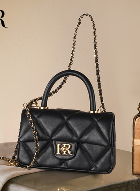 2026新款hr赫莲娜包包女款手提包小香风单肩斜挎手拎包真皮女士