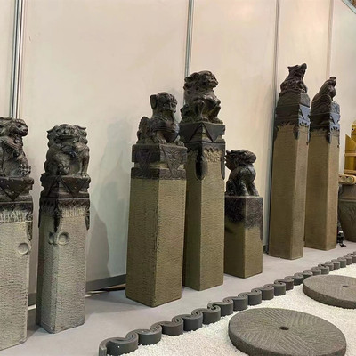 青石拴石雕仿古做旧石狮子