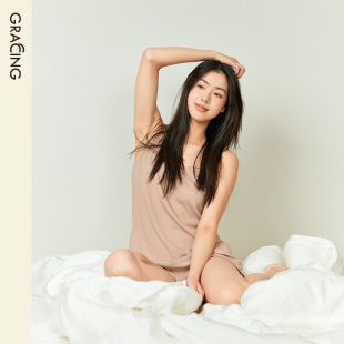 套装 歌瑞森天丝桑蚕丝吊带短裤 女士家居服睡衣夏薄款 商场同款