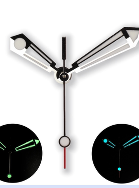 改装配件NH35机芯指针适用于NH36机械机芯海马系列强绿夜光冰蓝光