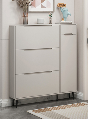 2025爆款超薄鞋柜家用门口大容量简约烤漆翻斗经济型入户收纳鞋柜