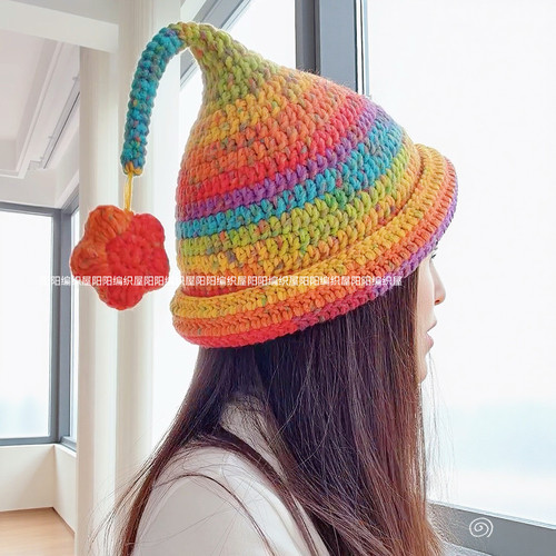 毛线DIY手工钩织精灵帽材料包