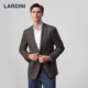 LARDINI意大利进口羊毛千鸟格秋冬单西商务休闲西服男西装 外套