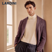 LARDINI意大利进口山羊绒羊毛混纺斜纹磨毛保暖商务休闲职业西服