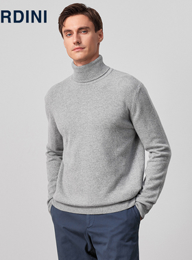 LARDINI意大利进口羊绒羊毛高领毛衣男秋冬打底针织衫