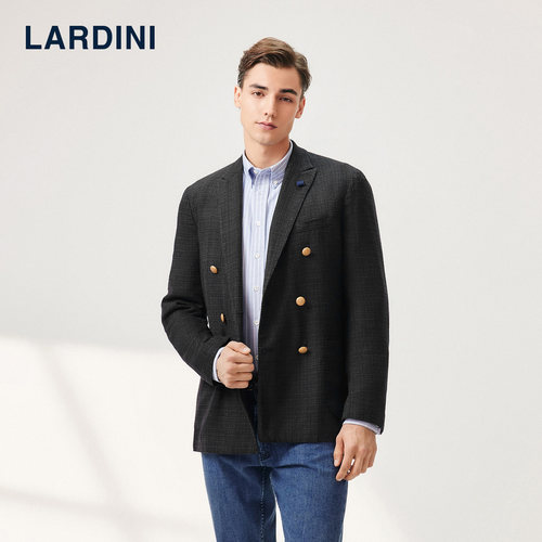 LARDINI羊毛桑蚕布雷泽休闲西服