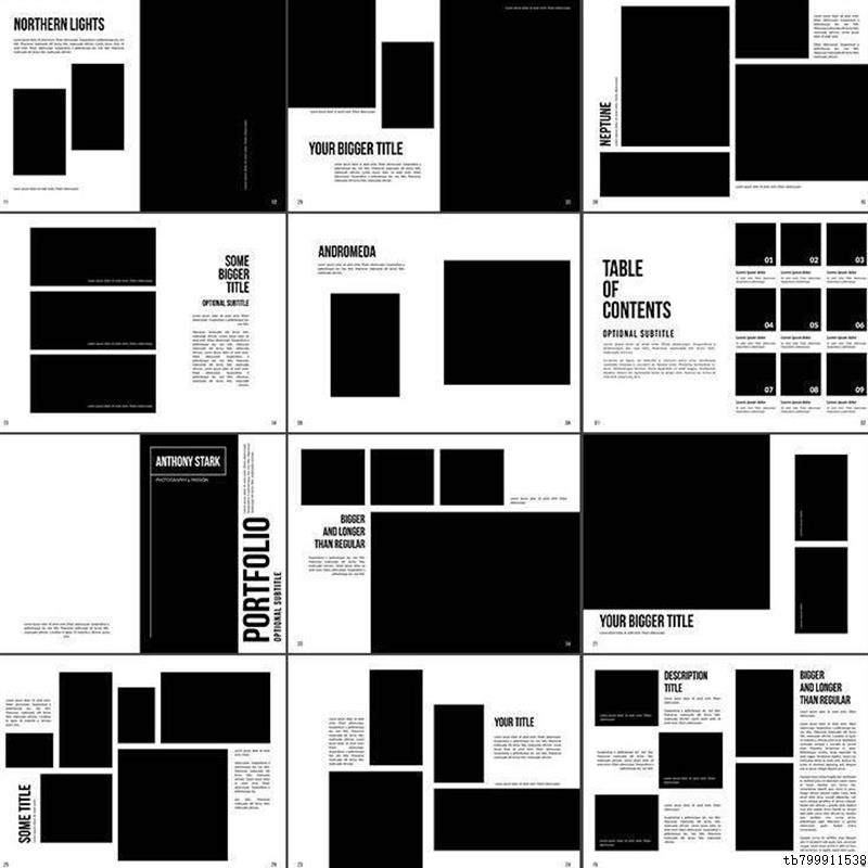 36页杂志企业宣传画册产品介绍图文排版A4规格设计PSD模板PS素材