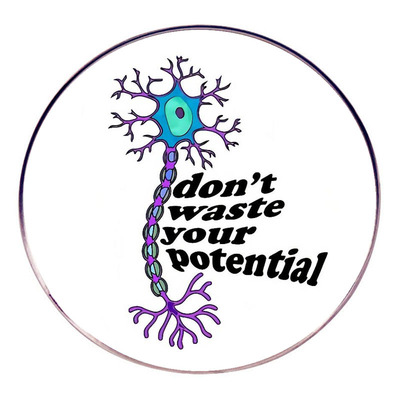 不要浪费你的潜能胸针卡通神经元别针胸章金属合金徽章配饰