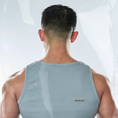 男士合金铆钉金属logo坦克背心