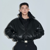 款 号138 金属皮带 OUTOF PU皮革夹克外套 立体廓形