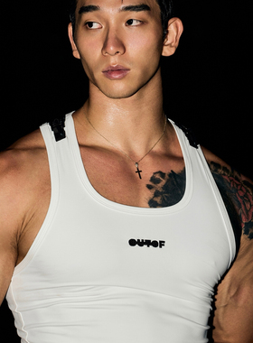 OUTOF - 款号123 yoga弹力速干面料 锁扣紧身坦克背心