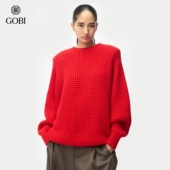 WK1100 纯色上衣女士山羊绒毛衣针织衫 Gobi戈壁25冬季 宽松基础时尚