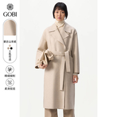 毛呢呢子外套WC95 百搭羊绒大衣女士款 GOBI戈壁冬季 高级感中长款