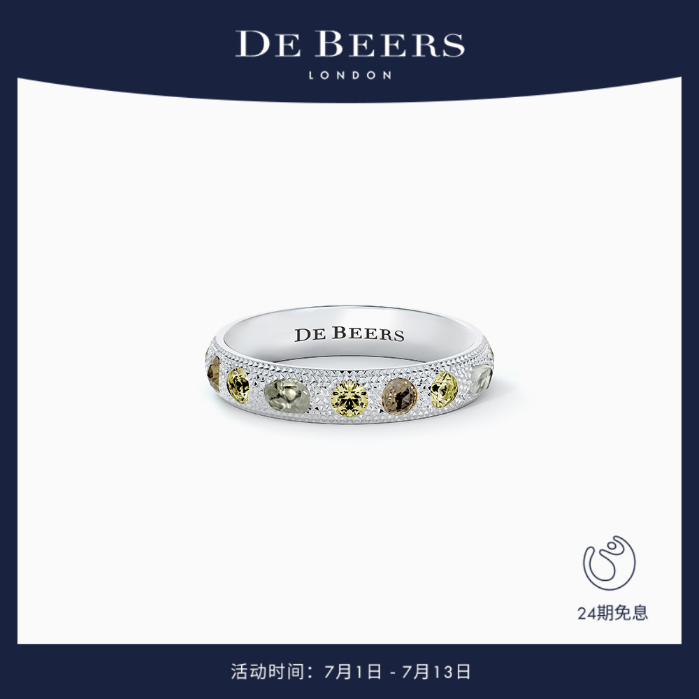 DeBeers白金戴比尔斯窄版戒指