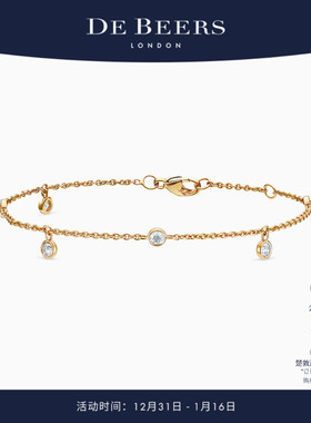 [新年礼物]De Beers 戴比尔斯 Clea 18K黄金五钻手链