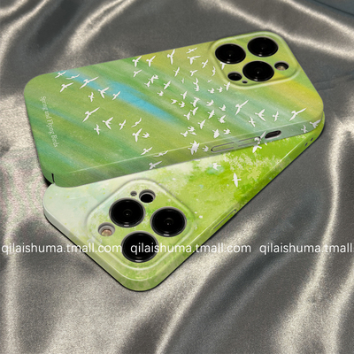 适用于荣耀系列手机壳绿草原菲林