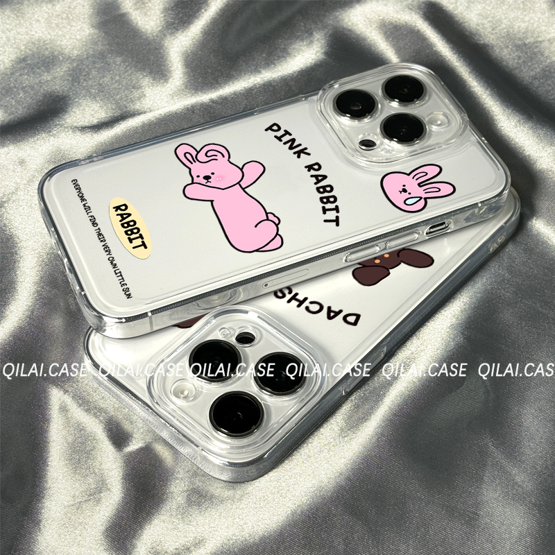 适用于oppo系列手机壳兔子透明
