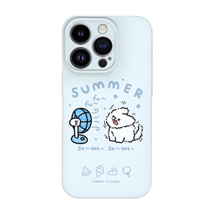 柒莱菲林壳适用于opporeno16/15/14pro+手机壳13/12/11新款10硬9夏天风扇小狗猫咪findx9x8套硅胶软女a97防摔