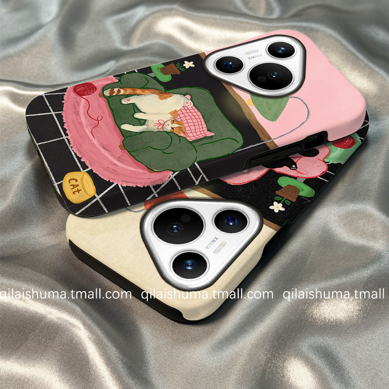 适用于华为系列手机壳猫咪菲林