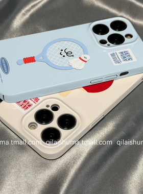 柒莱菲林壳适用于opporeno15/14/12/11pro+手机壳13新款10硬9可爱羽毛球乒乓球拍findx8硅胶5女a97防摔7软6套