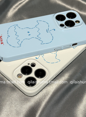 柒莱菲林壳适用于vivox300/x200/100pro手机壳新款x90x80创意蓝色线条苹果x70男s50s30女s20硬19套18防摔硅胶