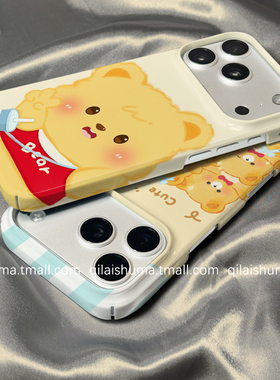菲林壳适用于苹果15promax手机壳新款iPhone17/14卡通16可爱黄色小熊13防摔12硬11保护套xs硅胶xr男女8plus软