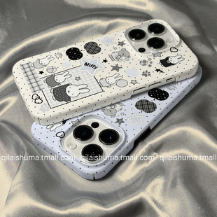 柒莱菲林壳适用于苹果17 iPhone15女14日韩可爱波点米菲兔13防摔12硬11保护套xs硅胶xr软 16promax手机壳新款