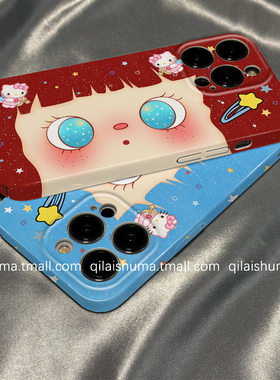 柒莱菲林壳适用于opporeno15/14/13pro手机壳12/11/10新款9可爱findx9x8防摔x7卡通大眼红发女孩a5硬a3真我软