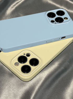 ins网红简约纯色适用于苹果17/16/15promax手机壳iPhone14新款13/12pro菲林壳11高级感xs硬壳xr男女保护套