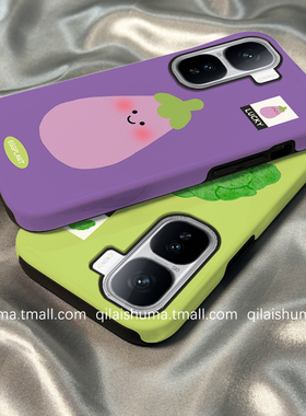 柒莱二合一菲林适用于iqooneo10/9spro手机壳新款neo8/7男女6se硬5趣味可爱紫色茄子iqoo13/12/11防摔z9z8套