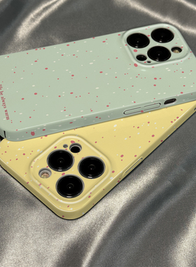 菲林壳适用于苹果14手机壳iPhone17/15promax新款16简约ins奶绿色泼墨13防摔12硬11保护套xs硅胶xr女78plus软