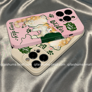 10新款 柒莱菲林壳适用于opporeno15 12pro手机壳11 女findx8x7粉色摆烂沙发猫咪a5硬真我gt6软neo7防摔