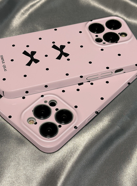 菲林壳适用于小米17/15/14pro手机壳13新款12/11粉色波点蝴蝶结红米note13pro+男女10硅胶k80k70硬60防摔50套