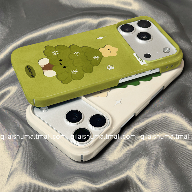 适用于苹果系列手机壳圣诞树菲林