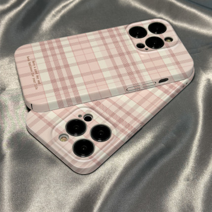 菲林壳适用于小米17/14pro手机壳15新款12女11pro日韩ins粉色格纹k70红米note13硅胶k80k70至尊版k60硬50防摔