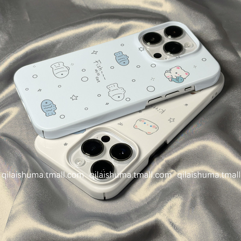 柒莱菲林壳适用于苹果17/16promax手机壳新款iPhone15男女14日韩ins蓝色小鱼13防摔12硬11保护套xs硅胶xr软,3C数码配件,手机保护套/壳,淘宝优惠券,粉丝福利购,淘宝优惠卷