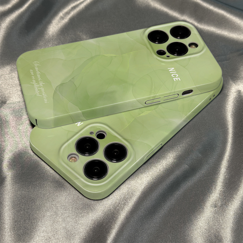 适用于iqoo系列手机壳绿晕染菲林