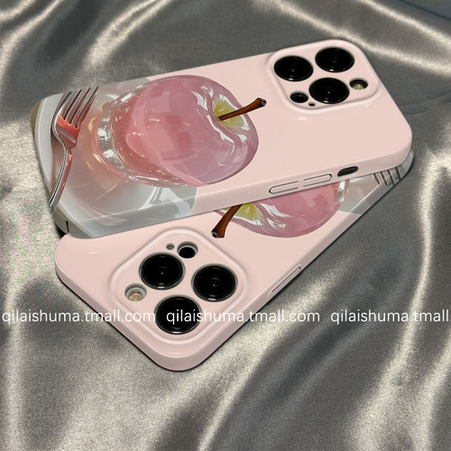 适用于oppo系列手机壳粉苹果菲林