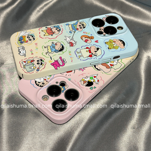 10新款 柒莱菲林壳适用于opporeno15 13pro手机壳12 9男女findx8x7蓝色涂鸦蜡笔小新a5硬a6真我软neo7套