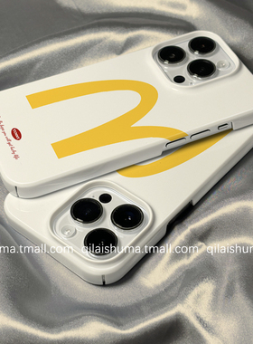 柒莱菲林壳适用于苹果16promax手机壳新款iPhone17/15/14潮牌简约M记英文13防摔12硬11保护套xs硅胶xr男女8软