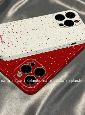 柒莱菲林壳适用于opporeno15/14/12/11pro+手机壳新款10/9/8韩系简约红色泼墨findx7硅胶5硬6女a97防摔a3软套