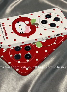 柒莱菲林壳适用于vivox300/x200pro手机壳x100新款x90x80韩系红色波点kt猫咪7060硬s50s30套1918女防摔20硅胶