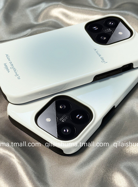 柒莱二合一菲林壳适用于小米17/15pro手机壳14新款13红米k80男70女60简约ins蓝色晕染note14防摔12硅胶11软套