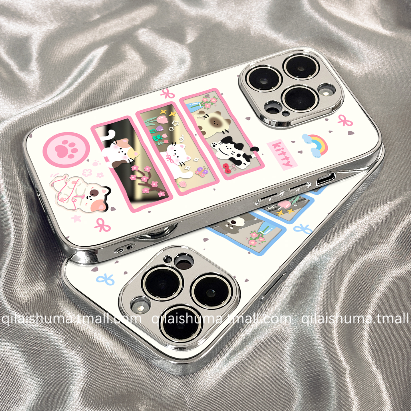 适用于oppo系列手机壳猫咪镜面