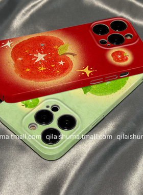 柒莱菲林壳适用于小米17/15/14pro手机壳13新款12红色晕染涂鸦苹果11红米note14男女10防摔k80k70k60硬套50软