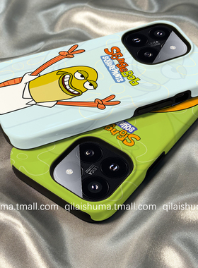 柒莱二合一菲林壳适用于小米17/15pro手机壳14新款13红米k80k70男女60卡通比奇堡路人鱼note14防摔12硅胶软套