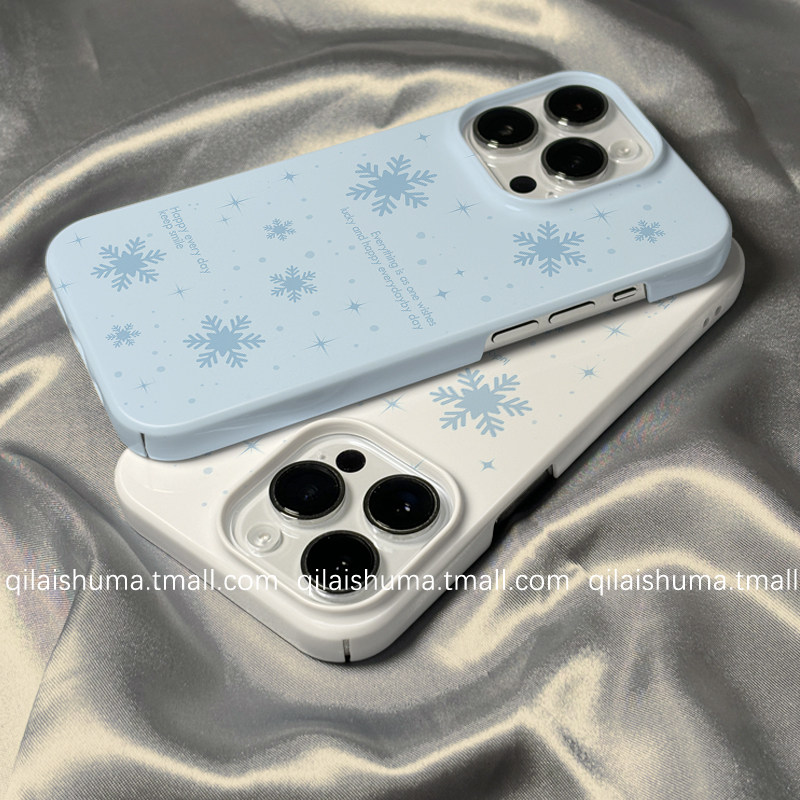 柒莱菲林壳适用于苹果16promax手机壳新款iPhone17/15/14冬天ins简约雪花13防摔12硬11保护套xs硅胶xr男女8软,3C数码配件,手机保护套/壳,淘宝优惠券,粉丝福利购,淘宝优惠卷